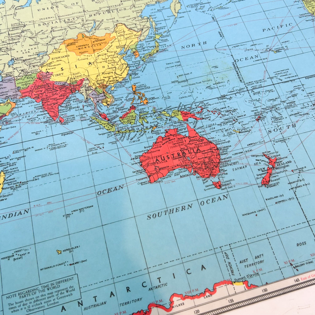 WORLD MAP DESK - HEY JUDE WORKSHOP • Vintage furniture & objects Melbourne
