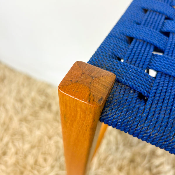 BLUE WOVEN STOOLS