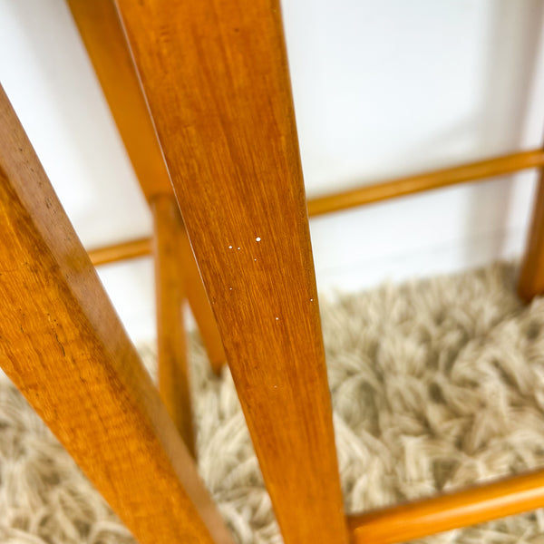 BLUE WOVEN STOOLS