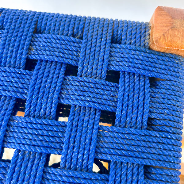 BLUE WOVEN STOOLS
