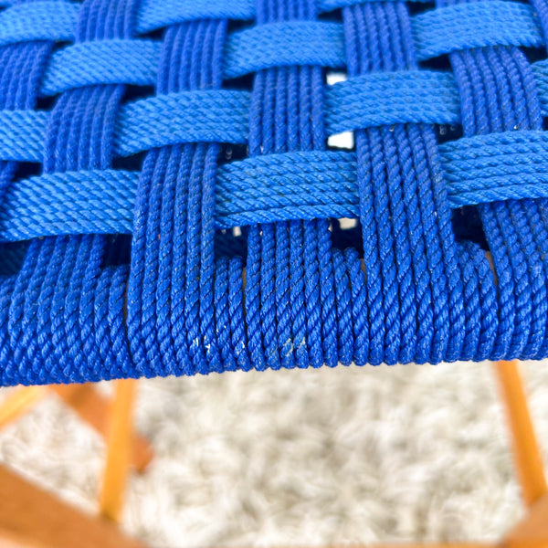 BLUE WOVEN STOOLS