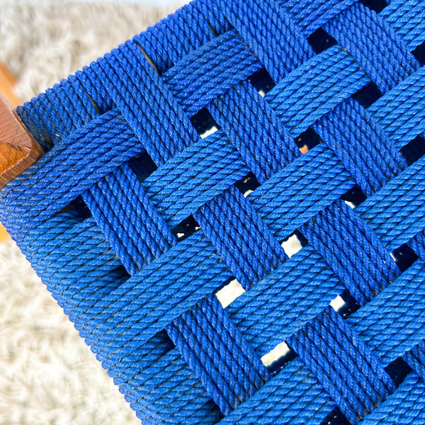 BLUE WOVEN STOOLS