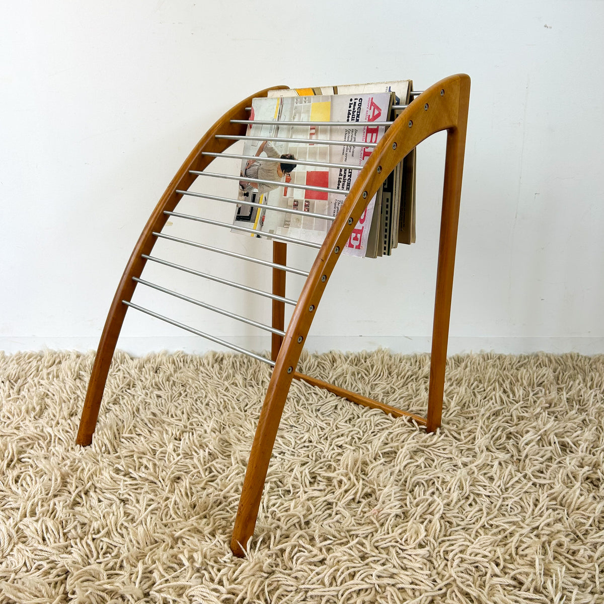 MAGAZINE / NEWSPAPER STAND - HEY JUDE WORKSHOP • Vintage furniture & objects Melbourne