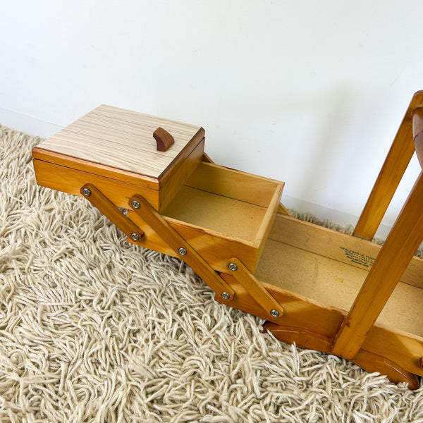 CANTILEVER SEWING BOX WITH HANDLE