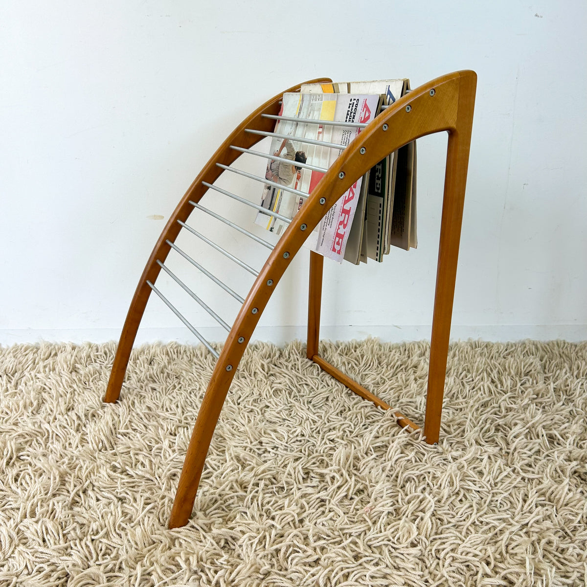 MAGAZINE / NEWSPAPER STAND - HEY JUDE WORKSHOP • Vintage furniture & objects Melbourne