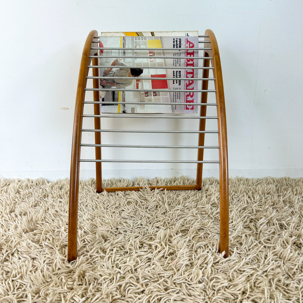 MAGAZINE / NEWSPAPER STAND - HEY JUDE WORKSHOP • Vintage furniture & objects Melbourne