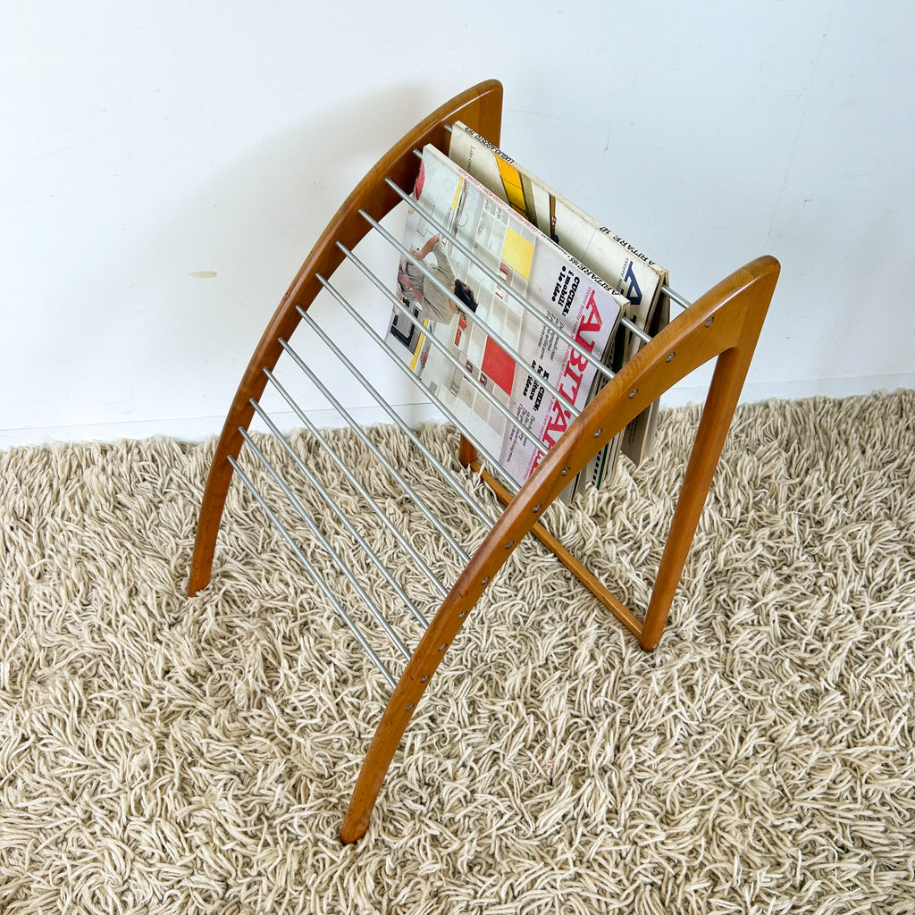 MAGAZINE / NEWSPAPER STAND - HEY JUDE WORKSHOP • Vintage furniture & objects Melbourne