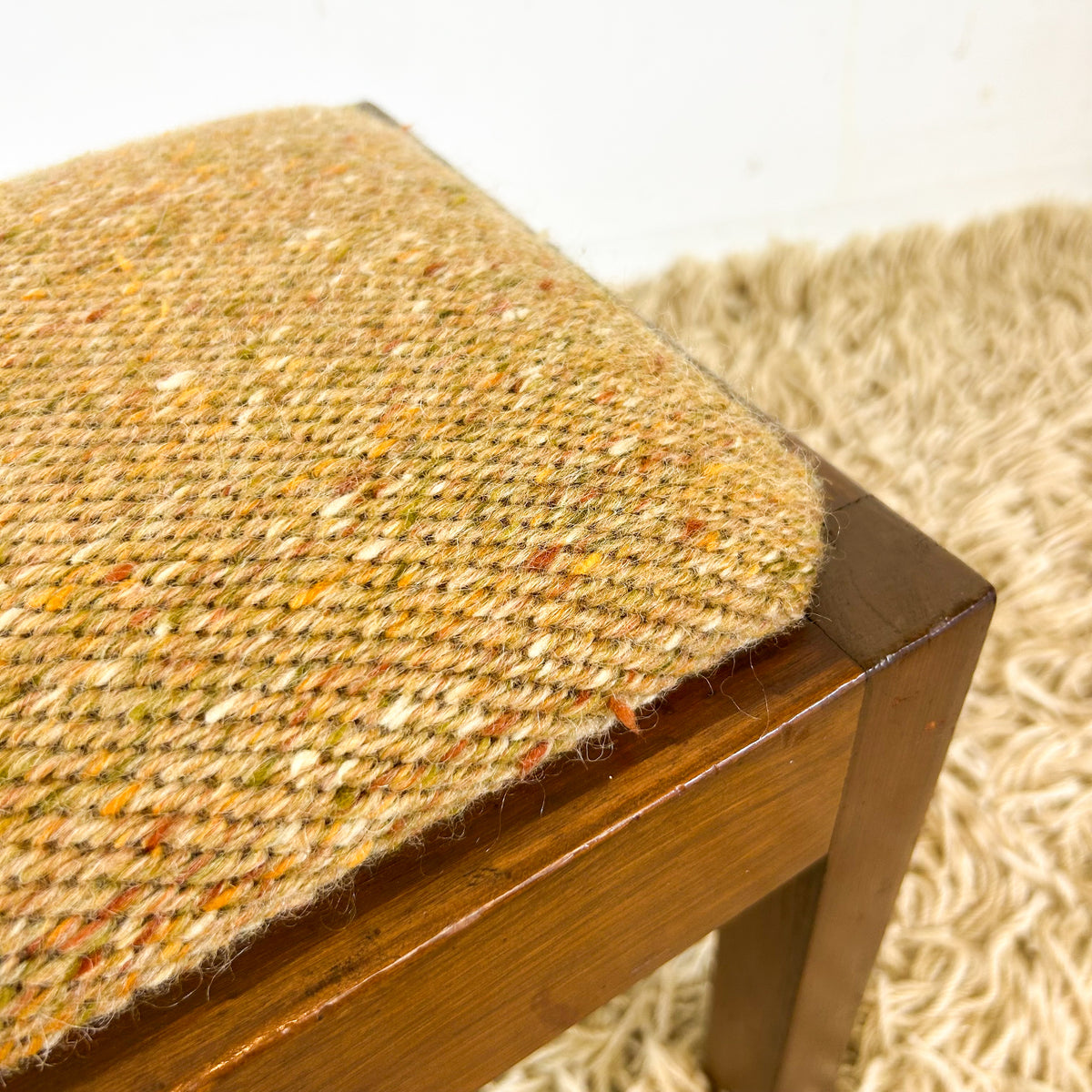 UPHOLSTERED FOOTSTOOL