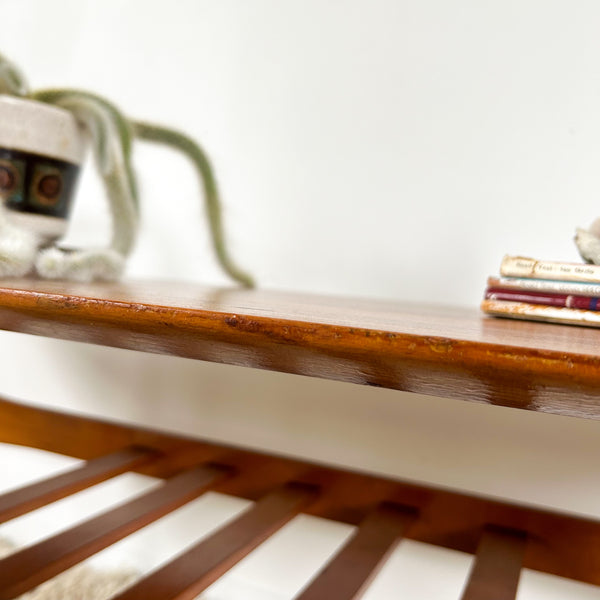 COFFEE TABLE WITH SLATTED MAGAZINE RACK