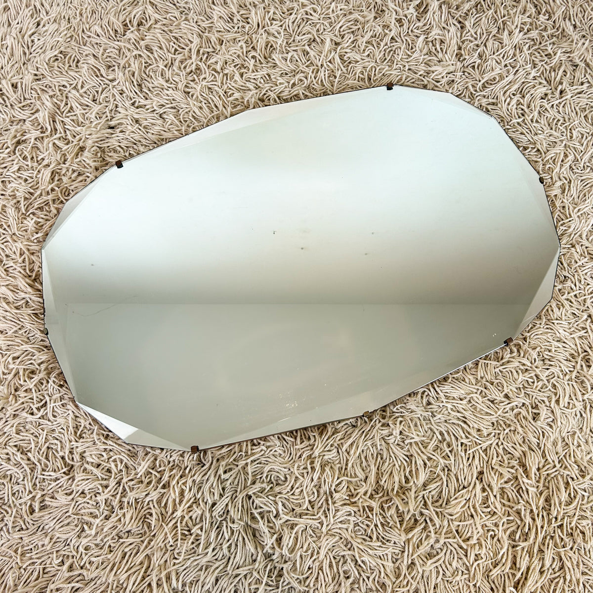 LARGE OVAL(ISH) WALL MIRROR - HEY JUDE WORKSHOP • Vintage furniture & objects Melbourne