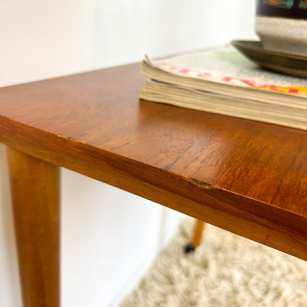 SIDE TABLE ON CASTOR WHEELS - HEY JUDE WORKSHOP • Vintage furniture & objects Melbourne