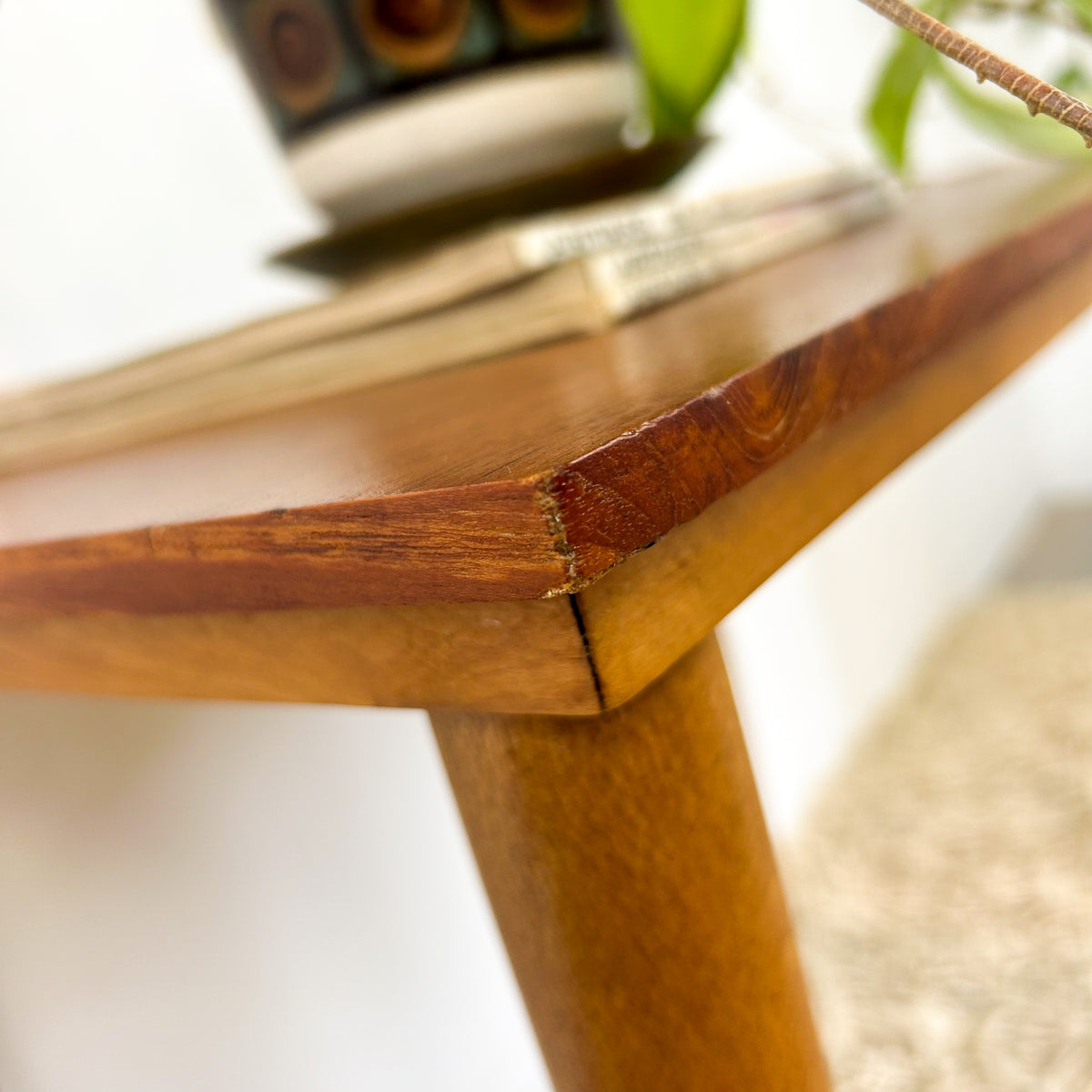 SIDE TABLE ON CASTOR WHEELS - HEY JUDE WORKSHOP • Vintage furniture & objects Melbourne