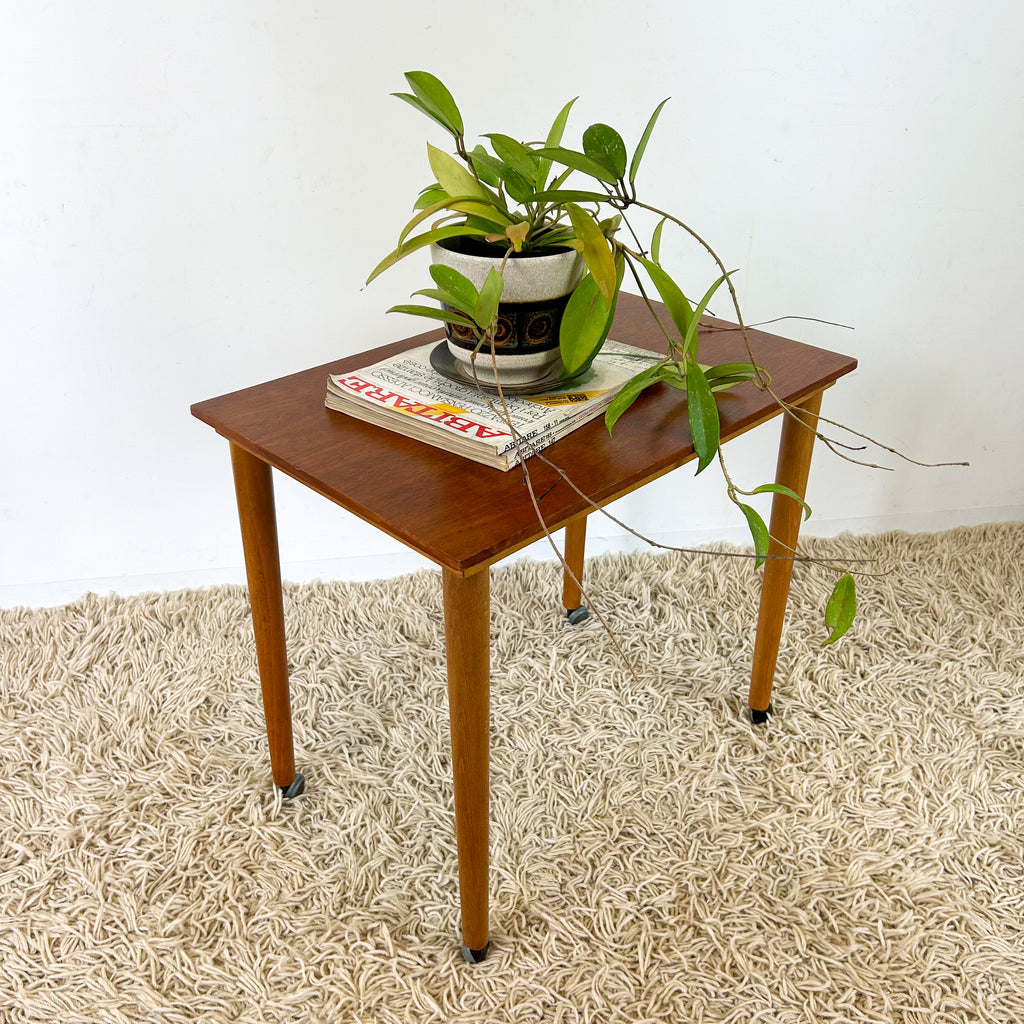 SIDE TABLE ON CASTOR WHEELS - HEY JUDE WORKSHOP • Vintage furniture & objects Melbourne