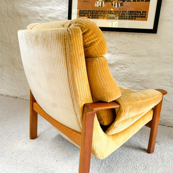 TESSA T21 MUSTARD CORDUROY ARMCHAIR #1