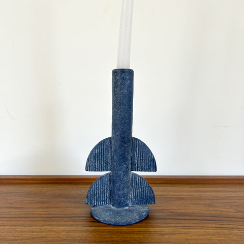 BLUE GEOMETRIC CANDLESTICK