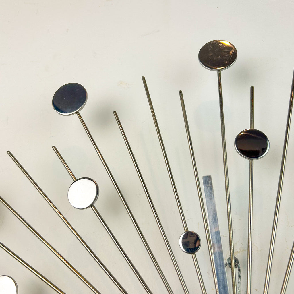CHROME STARBURST CLOCK - HEY JUDE WORKSHOP • Vintage furniture & objects Melbourne