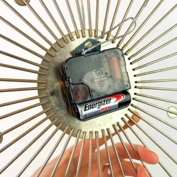 CHROME STARBURST CLOCK
