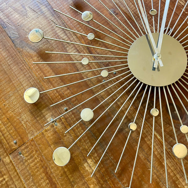 CHROME STARBURST CLOCK