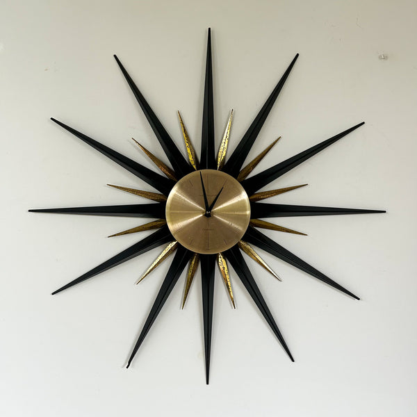 MID CENTURY STARBURST CLOCK