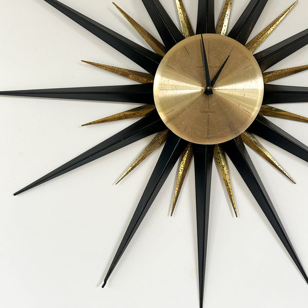 MID CENTURY STARBURST CLOCK