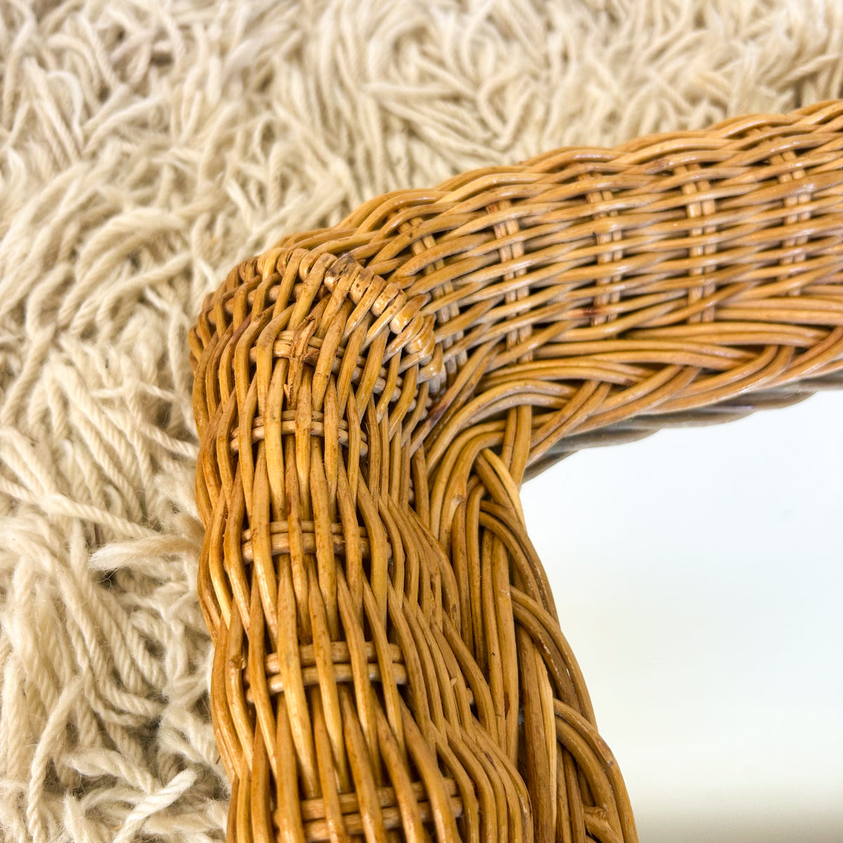 WICKER WALL MIRROR - HEY JUDE WORKSHOP • Vintage furniture & objects Melbourne