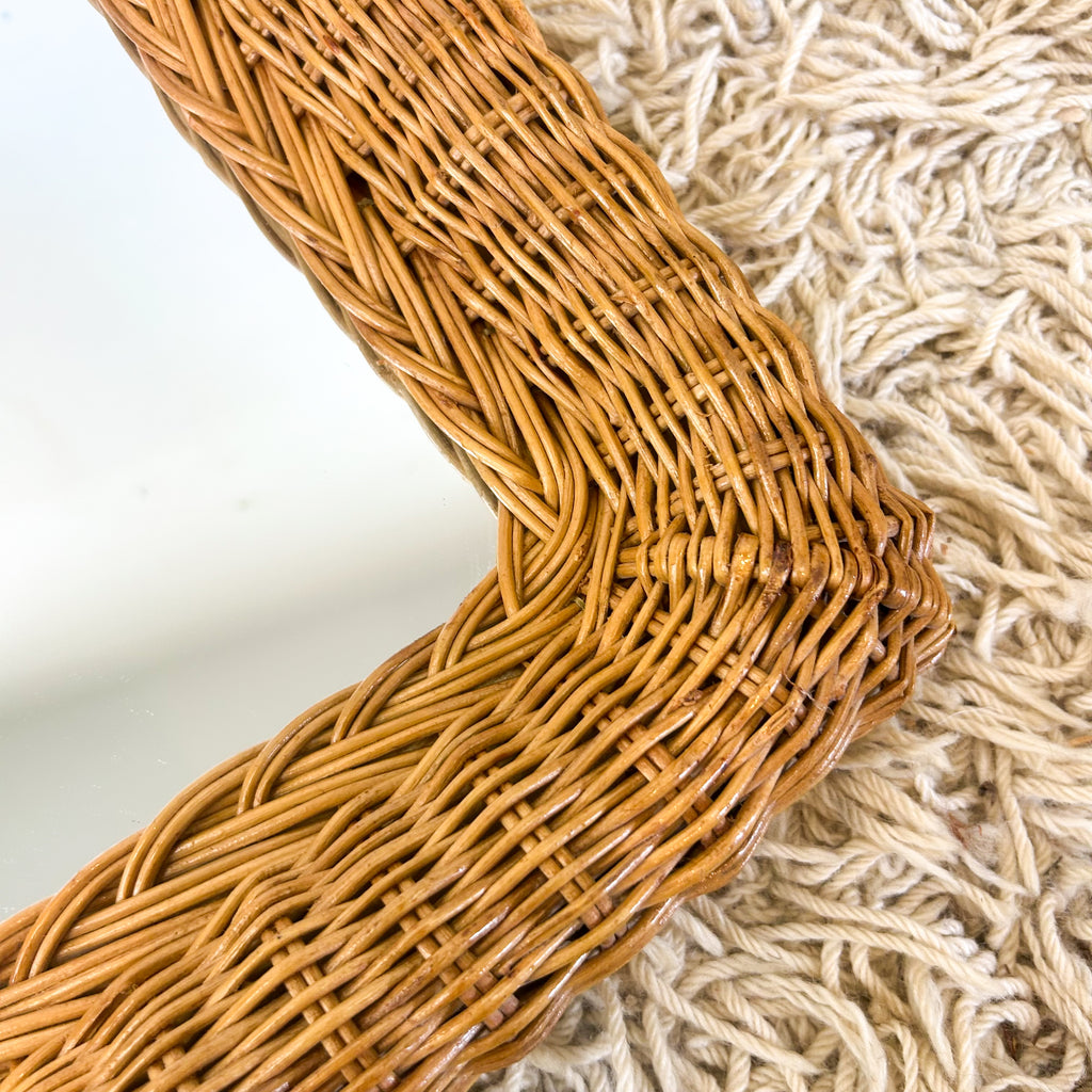 WICKER WALL MIRROR - HEY JUDE WORKSHOP • Vintage furniture & objects Melbourne