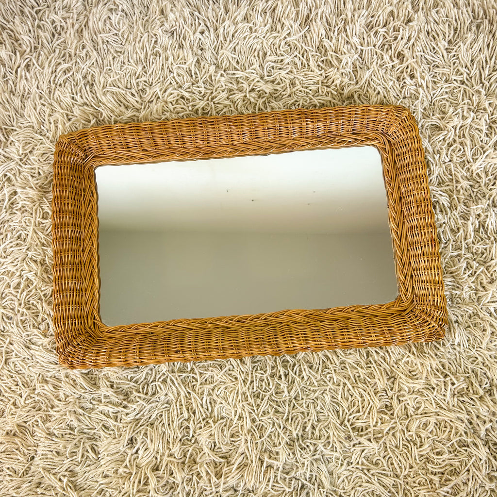 WICKER WALL MIRROR - HEY JUDE WORKSHOP • Vintage furniture & objects Melbourne