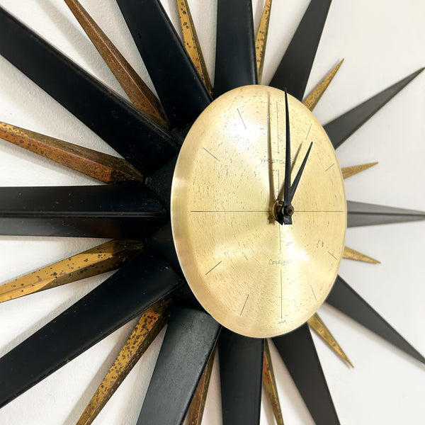 MID CENTURY STARBURST CLOCK