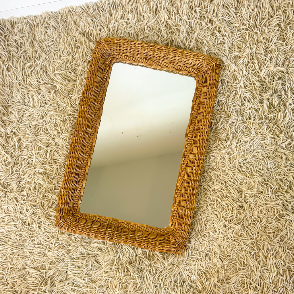 WICKER WALL MIRROR - HEY JUDE WORKSHOP • Vintage furniture & objects Melbourne