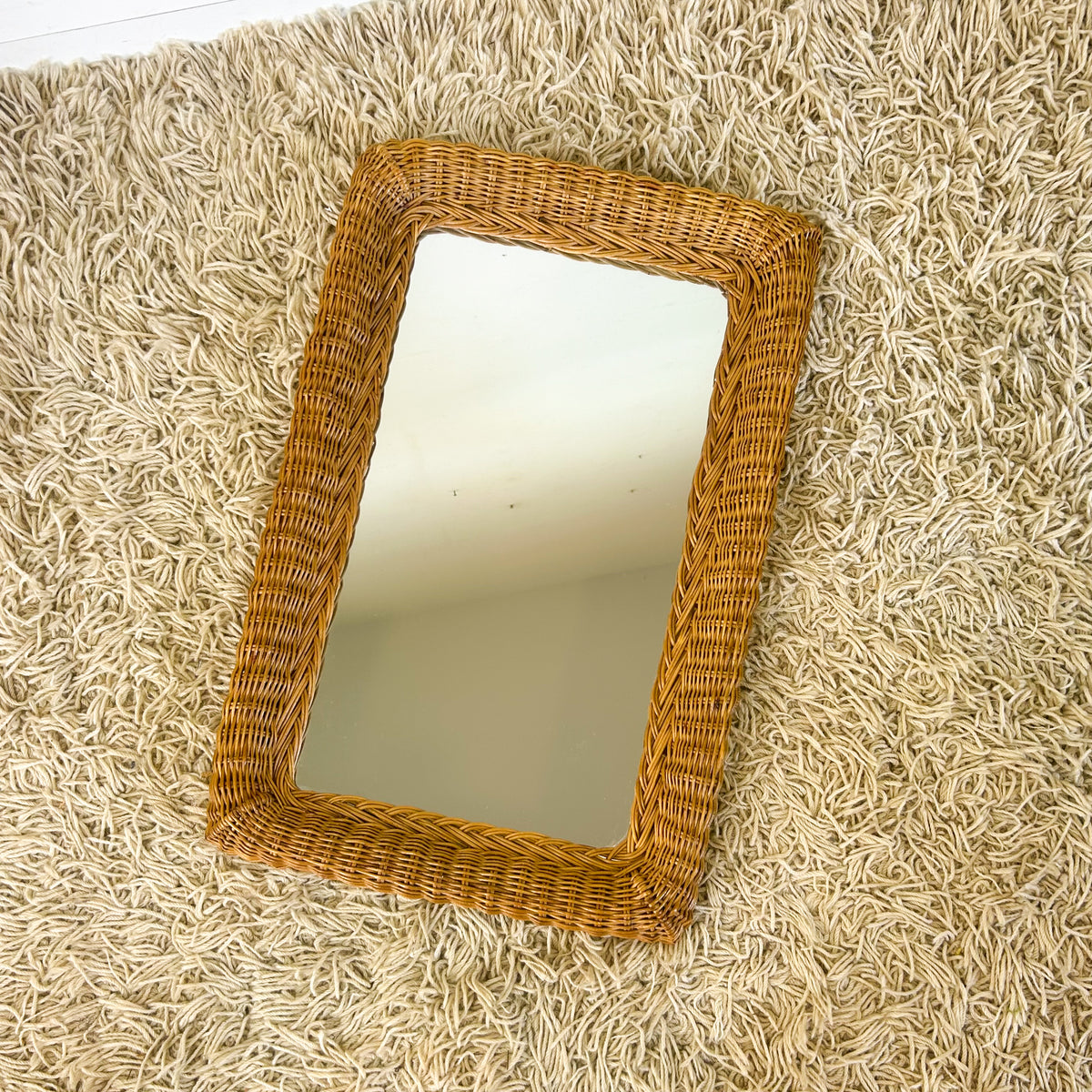 WICKER WALL MIRROR - HEY JUDE WORKSHOP • Vintage furniture & objects Melbourne
