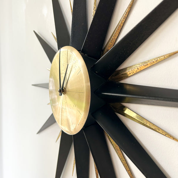 MID CENTURY STARBURST CLOCK