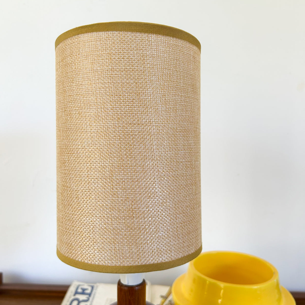 TEAK LAMP WITH SHADE