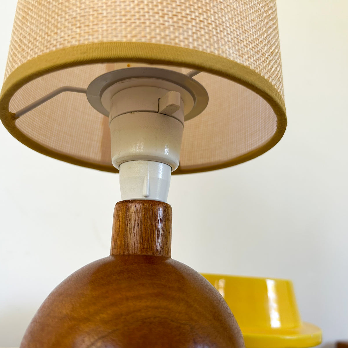 TEAK LAMP WITH SHADE