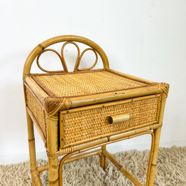CANE BEDSIDE TABLE - HEY JUDE WORKSHOP • Vintage furniture & objects Melbourne