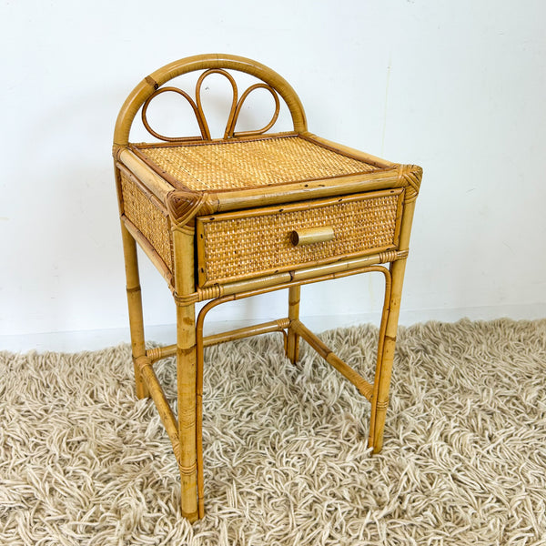 CANE BEDSIDE TABLE - HEY JUDE WORKSHOP • Vintage furniture & objects Melbourne