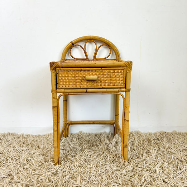 CANE BEDSIDE TABLE - HEY JUDE WORKSHOP • Vintage furniture & objects Melbourne