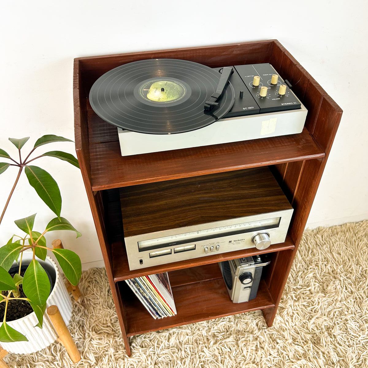 TIMBER STEREO CABINET - HEY JUDE WORKSHOP • Vintage furniture & objects Melbourne