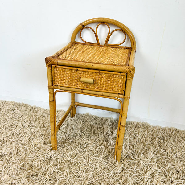 CANE BEDSIDE TABLE - HEY JUDE WORKSHOP • Vintage furniture & objects Melbourne