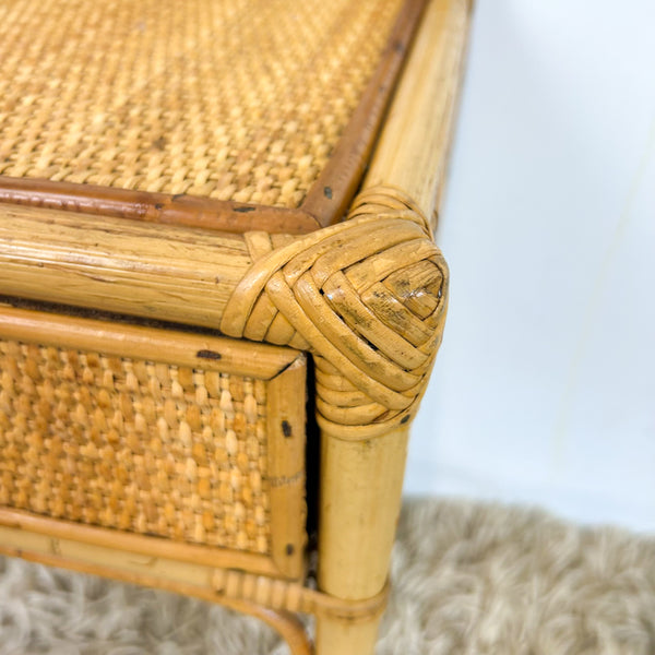 CANE BEDSIDE TABLE - HEY JUDE WORKSHOP • Vintage furniture & objects Melbourne