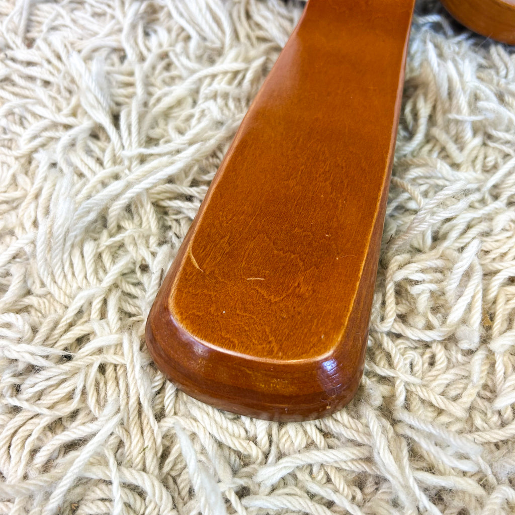 FOREST GREEN VINYL FOOTSTOOL - HEY JUDE WORKSHOP • Vintage furniture & objects Melbourne