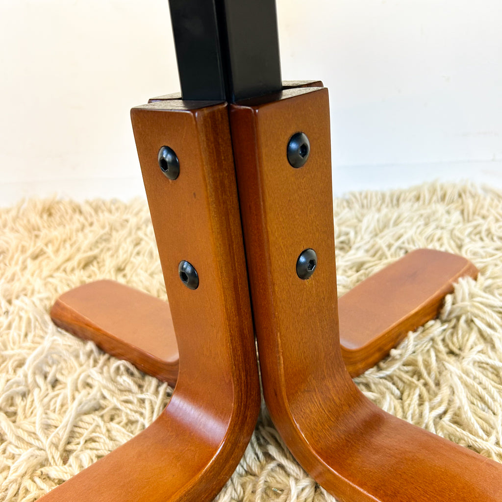 FOREST GREEN VINYL FOOTSTOOL - HEY JUDE WORKSHOP • Vintage furniture & objects Melbourne