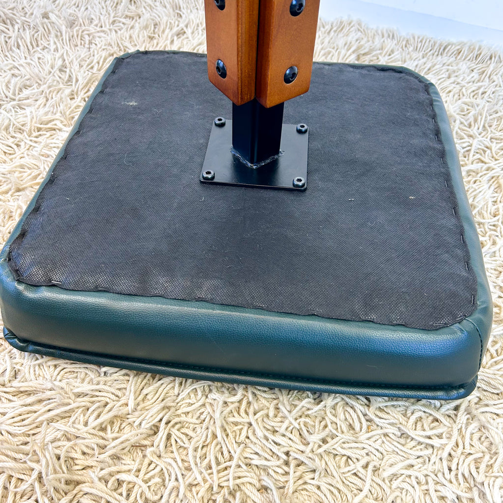 FOREST GREEN VINYL FOOTSTOOL - HEY JUDE WORKSHOP • Vintage furniture & objects Melbourne
