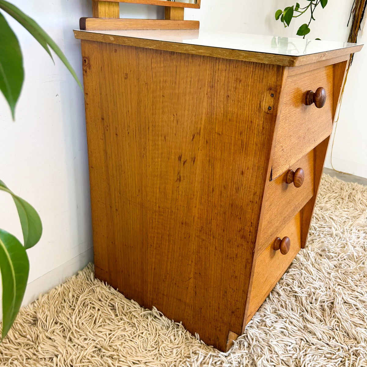 PETITE DRESSER DRAWERS WITH MIRROR - HEY JUDE WORKSHOP • Vintage furniture & objects Melbourne