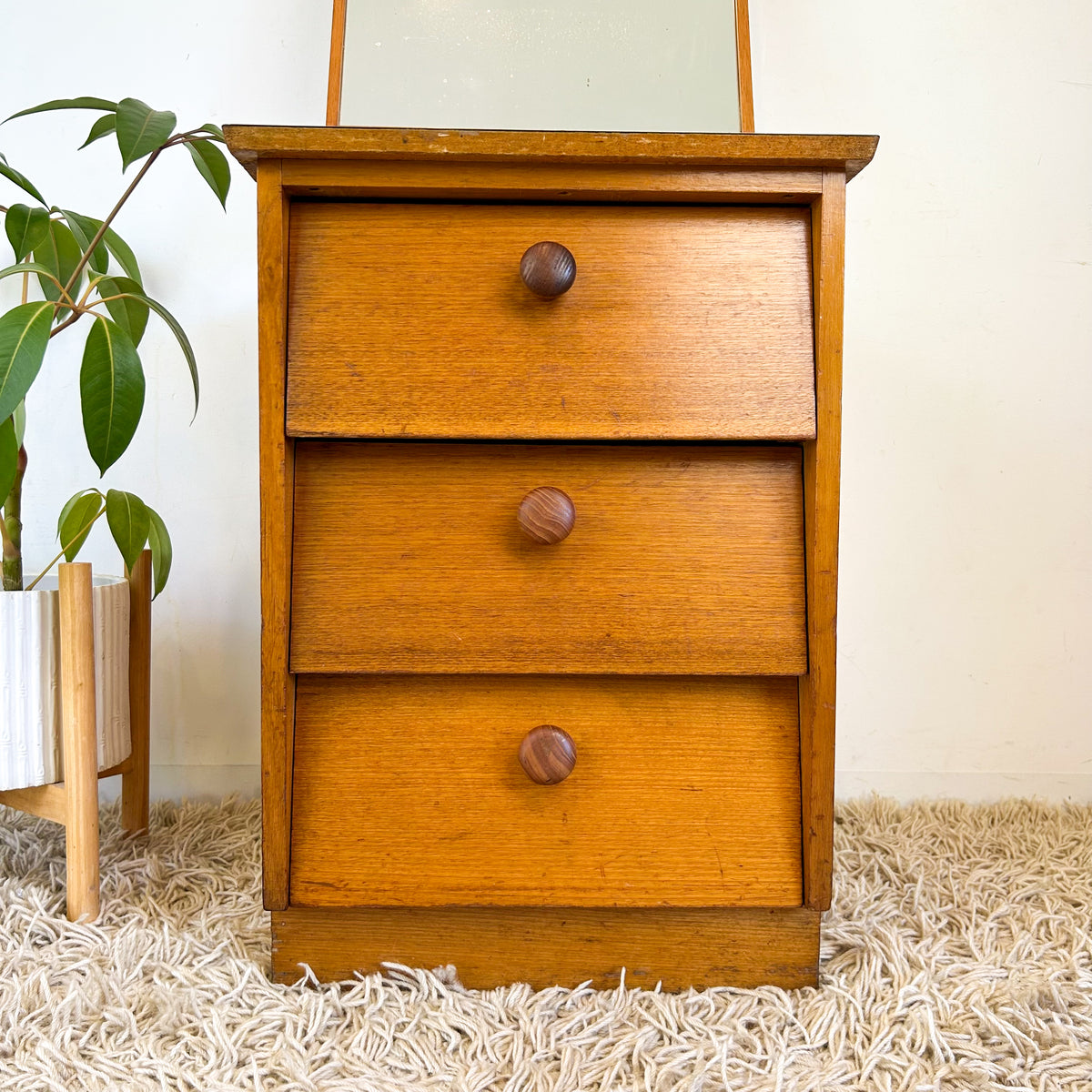 PETITE DRESSER DRAWERS WITH MIRROR - HEY JUDE WORKSHOP • Vintage furniture & objects Melbourne