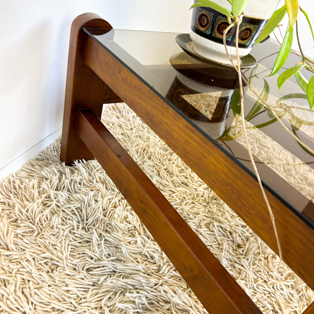 SMOKY GLASS COFFEE TABLE - HEY JUDE WORKSHOP • Vintage furniture & objects Melbourne