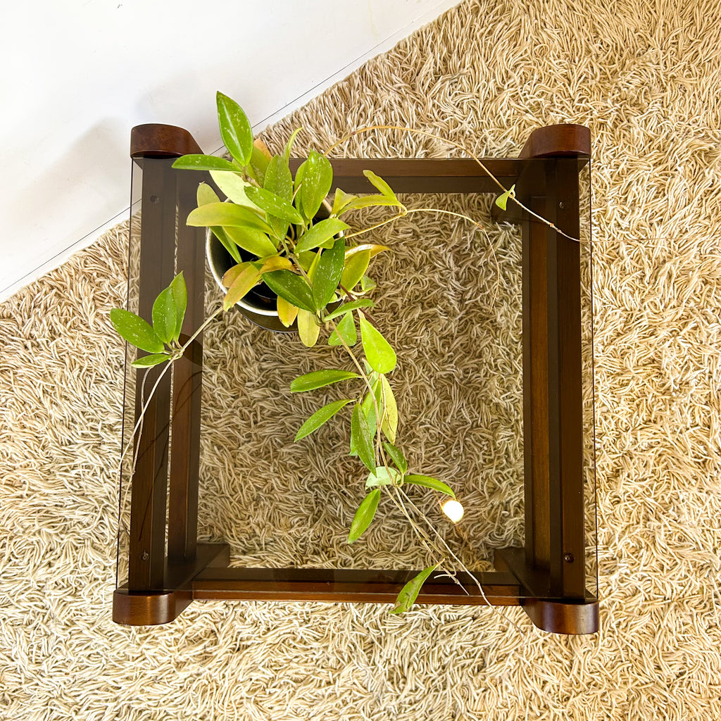 SMOKY GLASS COFFEE TABLE - HEY JUDE WORKSHOP • Vintage furniture & objects Melbourne