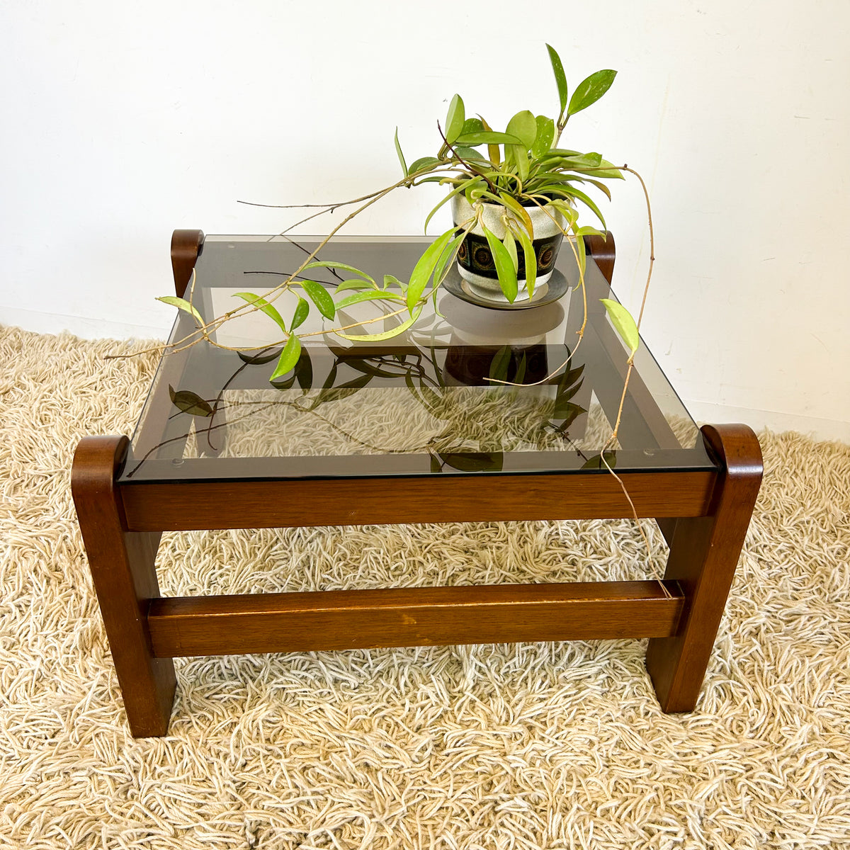 SMOKY GLASS COFFEE TABLE - HEY JUDE WORKSHOP • Vintage furniture & objects Melbourne