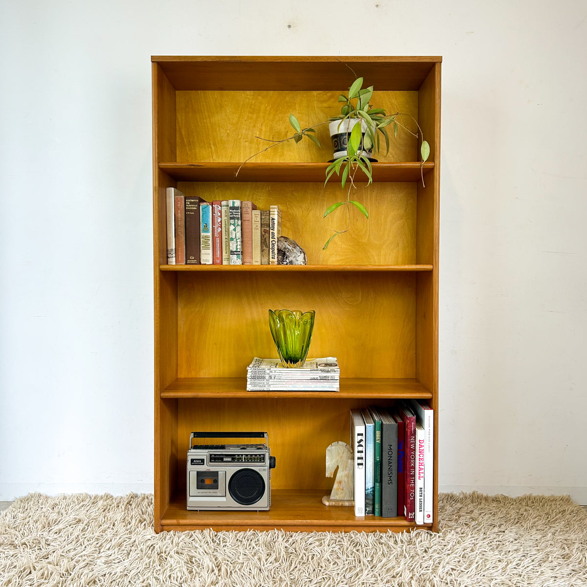 HARDWOOD BOOKCASE W DOVETAIL JOINERY
