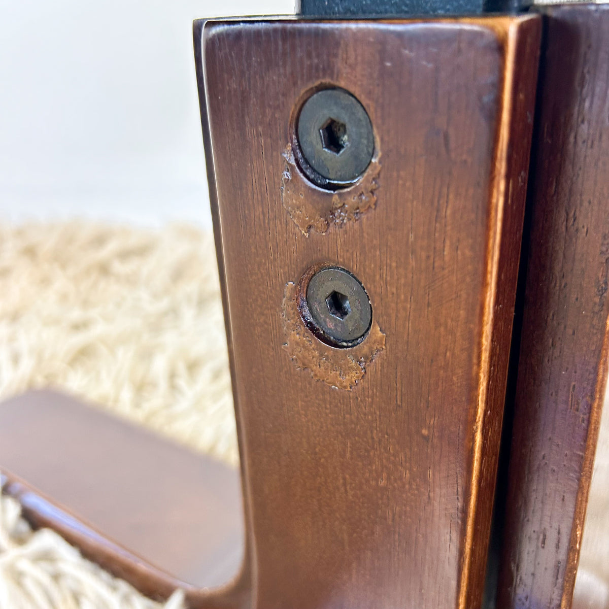 TEAL VINYL FOOTSTOOL - HEY JUDE WORKSHOP • Vintage furniture & objects Melbourne