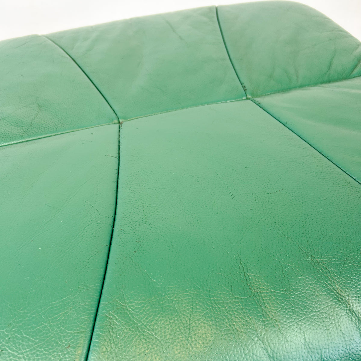 TEAL VINYL FOOTSTOOL - HEY JUDE WORKSHOP • Vintage furniture & objects Melbourne